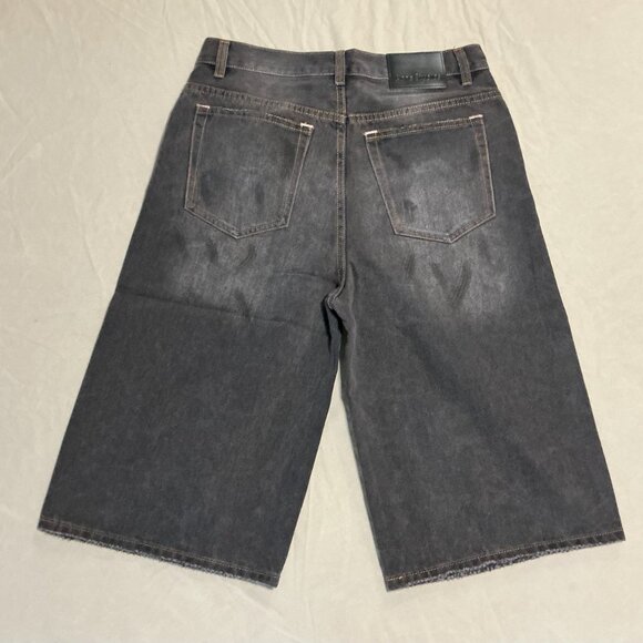 Dark Acne Studios Jean shorts with splatter - Picture 2 of 9